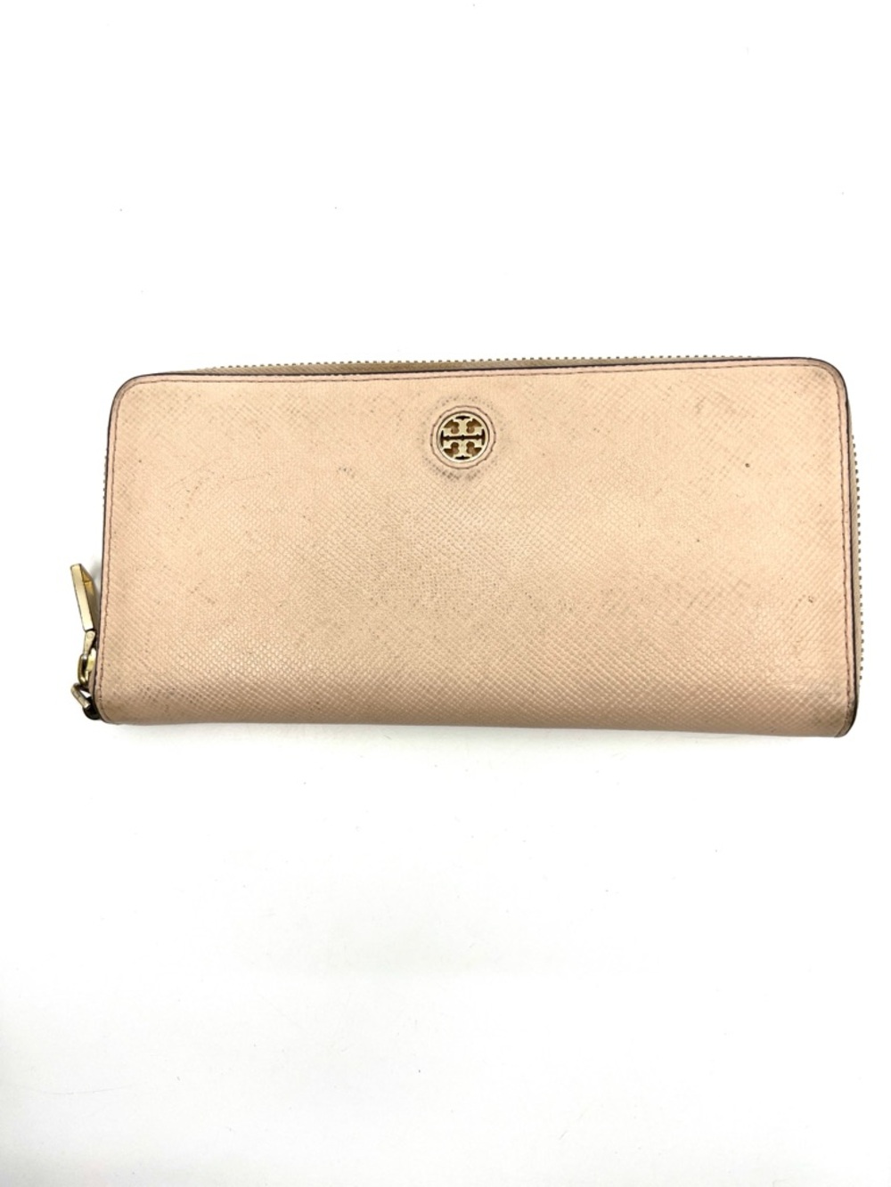 Tory Burch Zip Wallet Cross Grain Leather Blush Pink PROJECT Piece